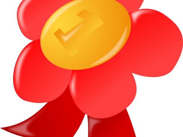 Winner Ribbon Clipart Prize - Number 1 Prize Ribbon Shower Curtain (640x480)