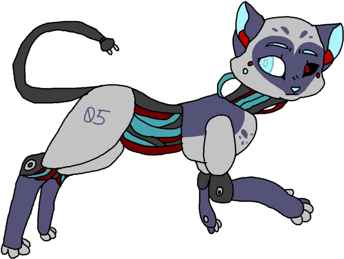 Robot Kitty By Nuka-c0la - Cartoon (1032x774)