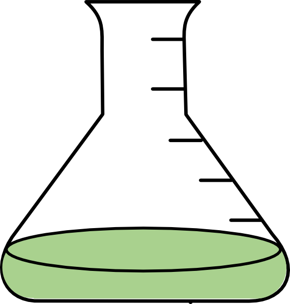 This Free Clip Arts Design Of Green Flask - Erlenmeyerova Baňka (570x597)