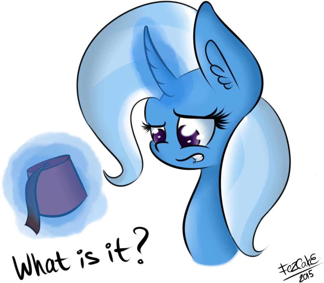 Fezcake, Female, Fez, Hat, Mare, Pony, Safe, Solo, - Cartoon (1184x1024)