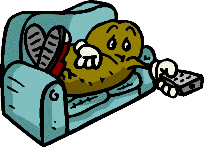 Couch Potato Clipart - Couch Potato Free Clipart (720x522)