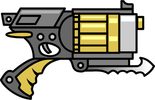 Cartoon Gun And Knife - Cartoon Gun (500x323)