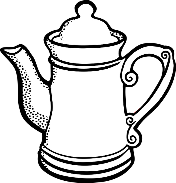 Teapot Clipart Teko - Gambar Panci Hitam Putih (693x720)