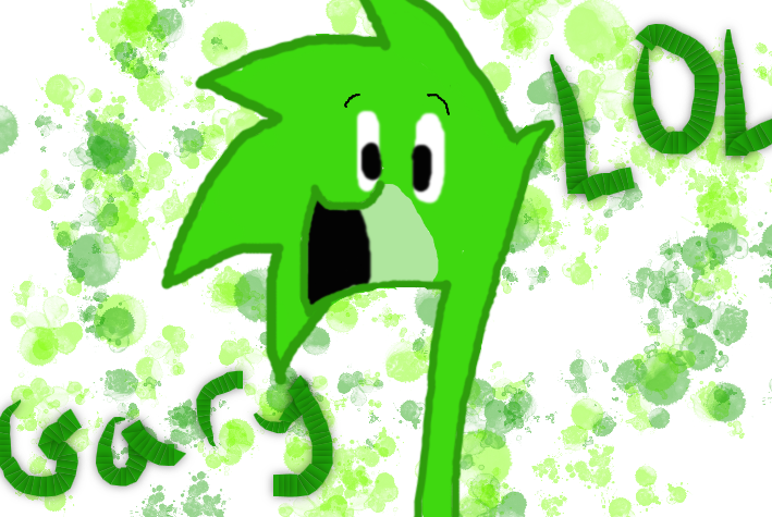 Gary The Green Flamingo By Soiiux-captor - Cartoon (709x475)