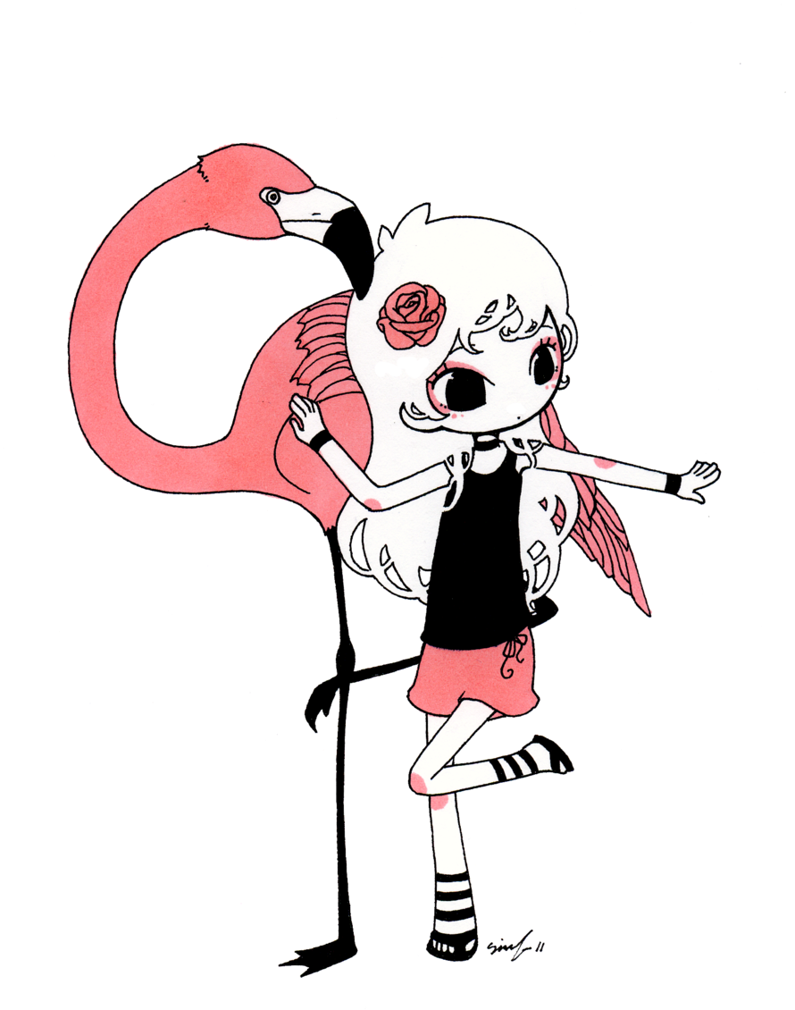 Flamingo By Valerei Flamingo By Valerei - Cartoon (900x1131)