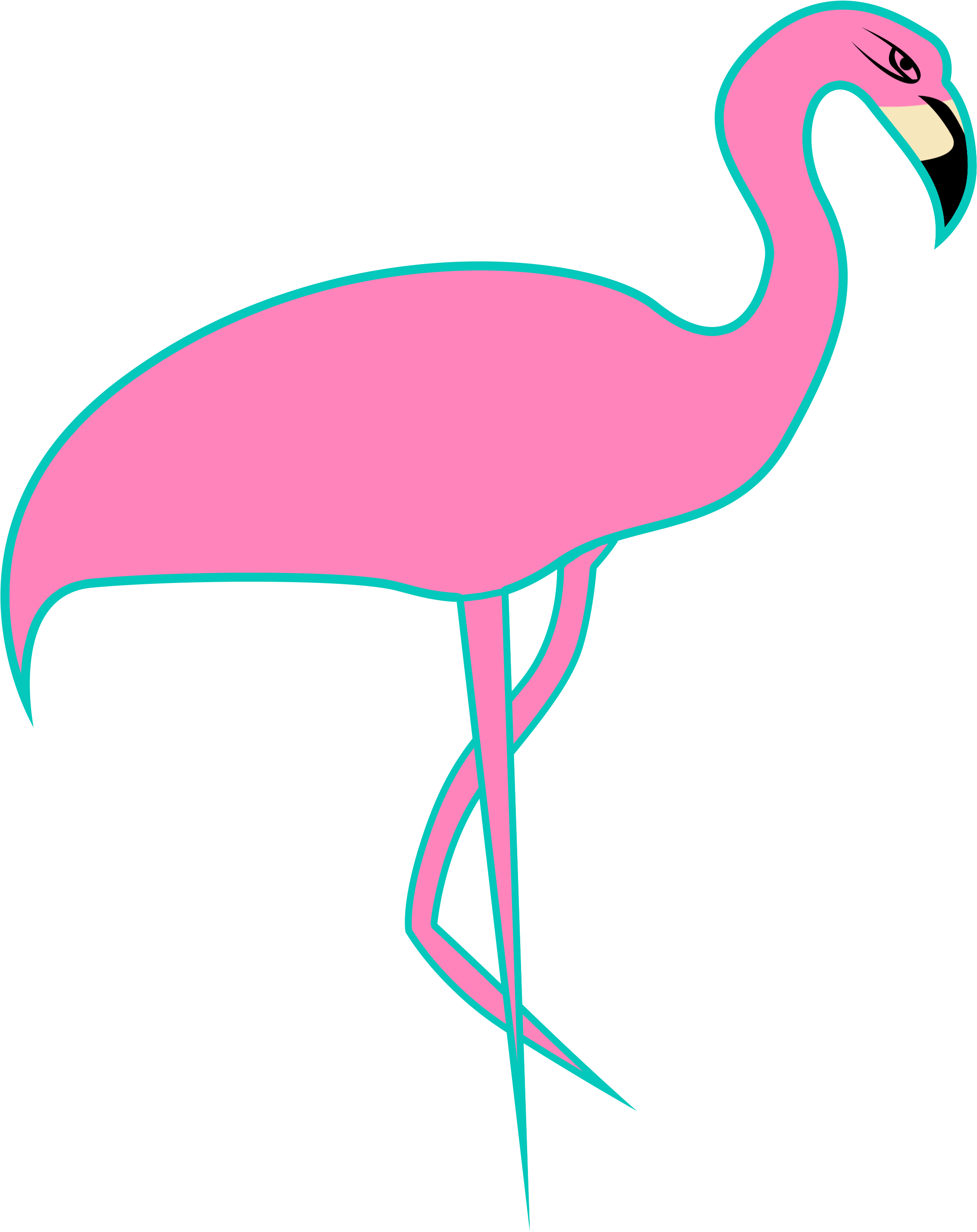 Miami Ave De La Florida Flamencos Clip Art - Flamingo (3000x3000)
