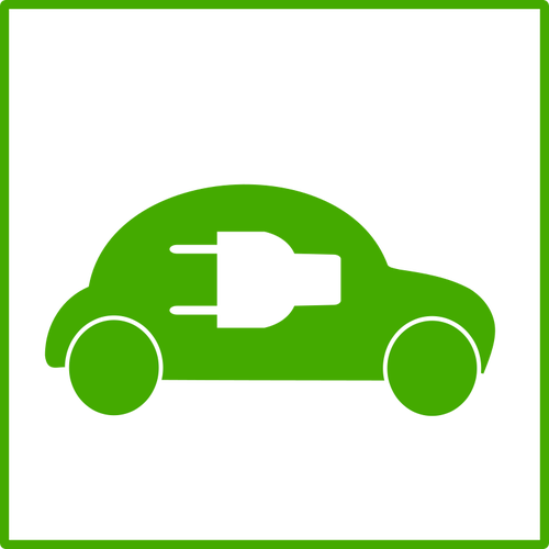 Electric Car Icon Vector Graphics - Electric Car Clip Art (750x750)