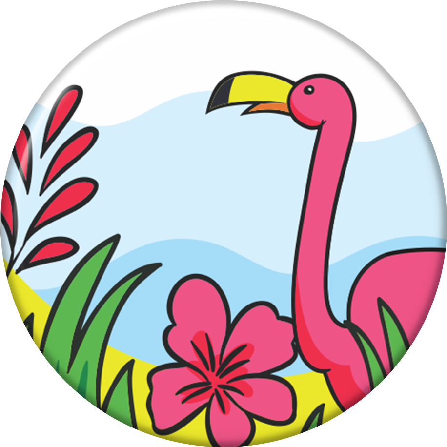 Pop Selfie Desenho Flamingo - Clip Art (1000x1000)