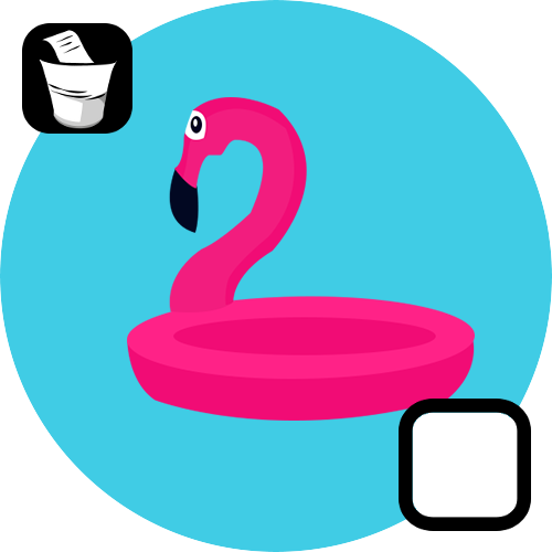 Bucketlist Pop Flamingos In The Pool - Flamingo (500x500)