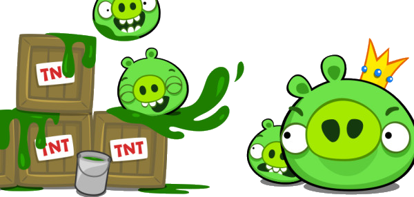 Pigs Work - Bad Piggies Angry Birds (600x286)