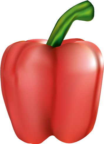 Illustration Paprika-eine Illustrierte Paprika In Rot - Illustration (471x488)
