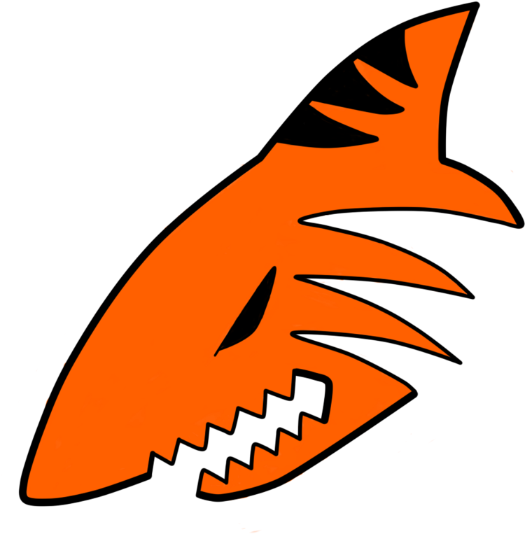 Tiger Shark Clipart - Orange Shark Png (882x906)