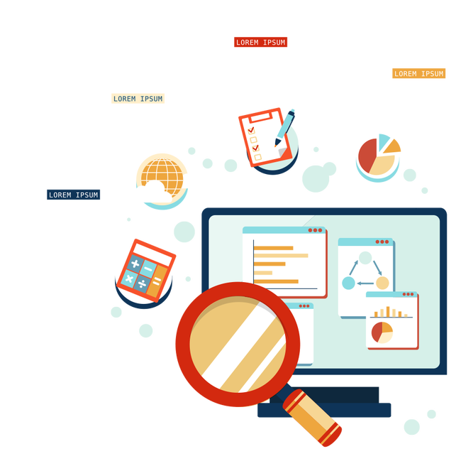 Business Analytics Data Analysis Big Data - Social Media Tatics Icon (650x663)
