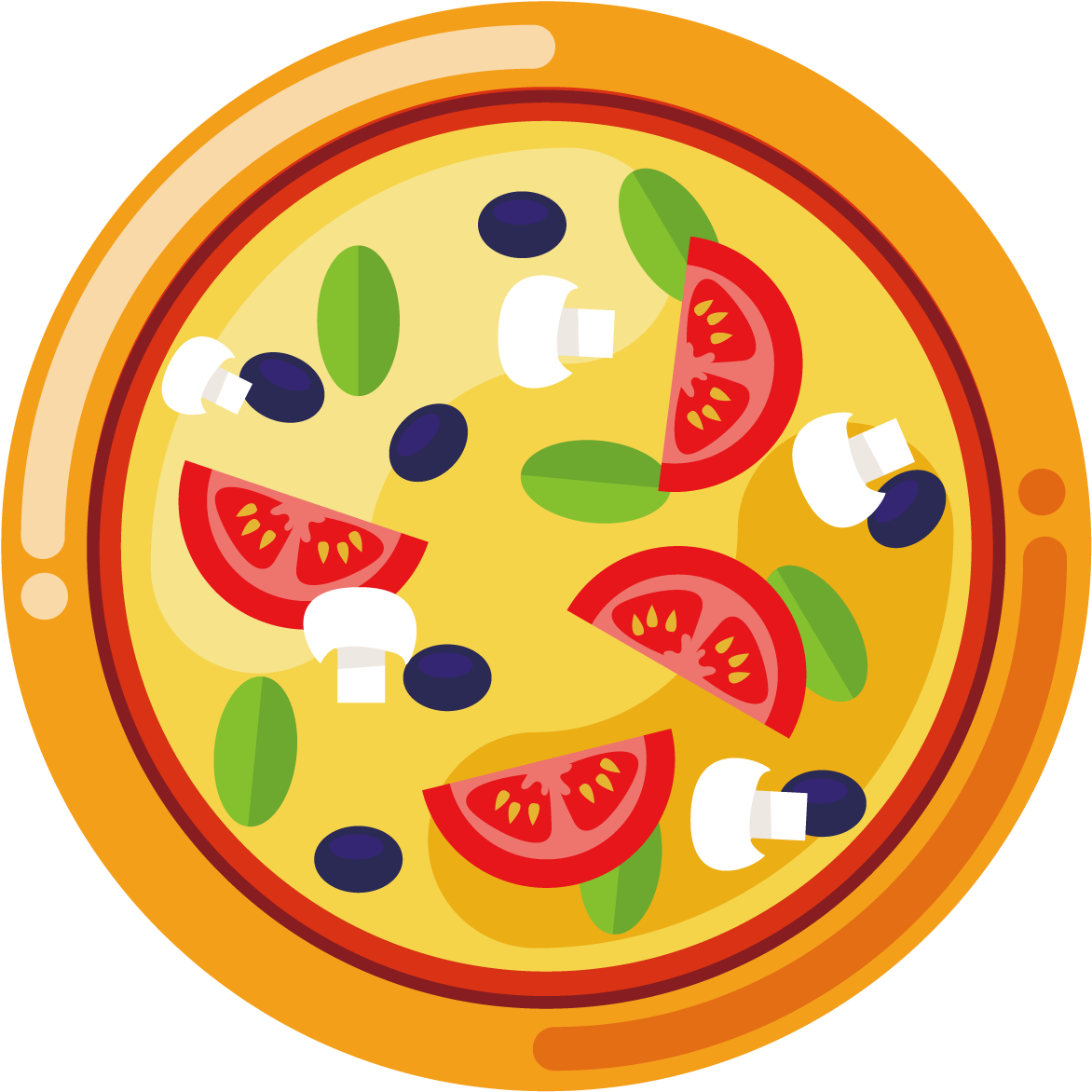 Pizza Delivery Italian Cuisine - Food Truck Cartoon Png (1500x1500)