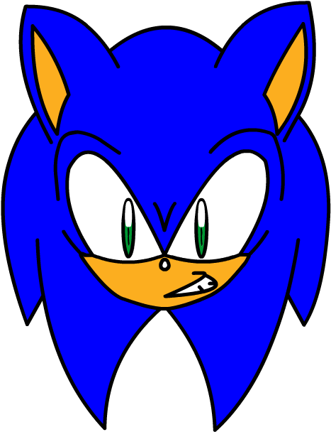 Sonic The Hedgehog Head By Dark Amy Rose - Cartoon (500x625)