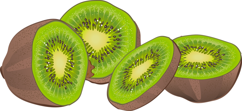 Kiwi Fruit Cliparts - Clip Art Kiwi (825x379)