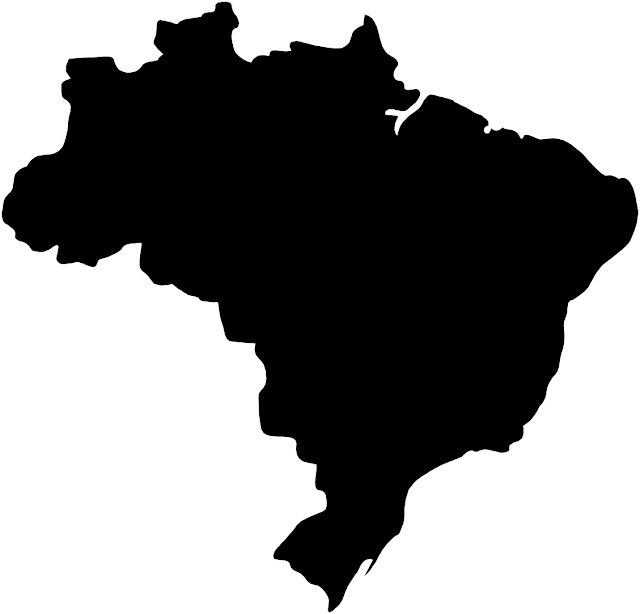 Brazil Vector Map Clip Art - Walking Away Silhouette Png (640x614)