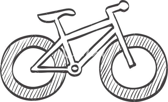 Drawn Bike Science - Mountain Bike Outline (550x335)