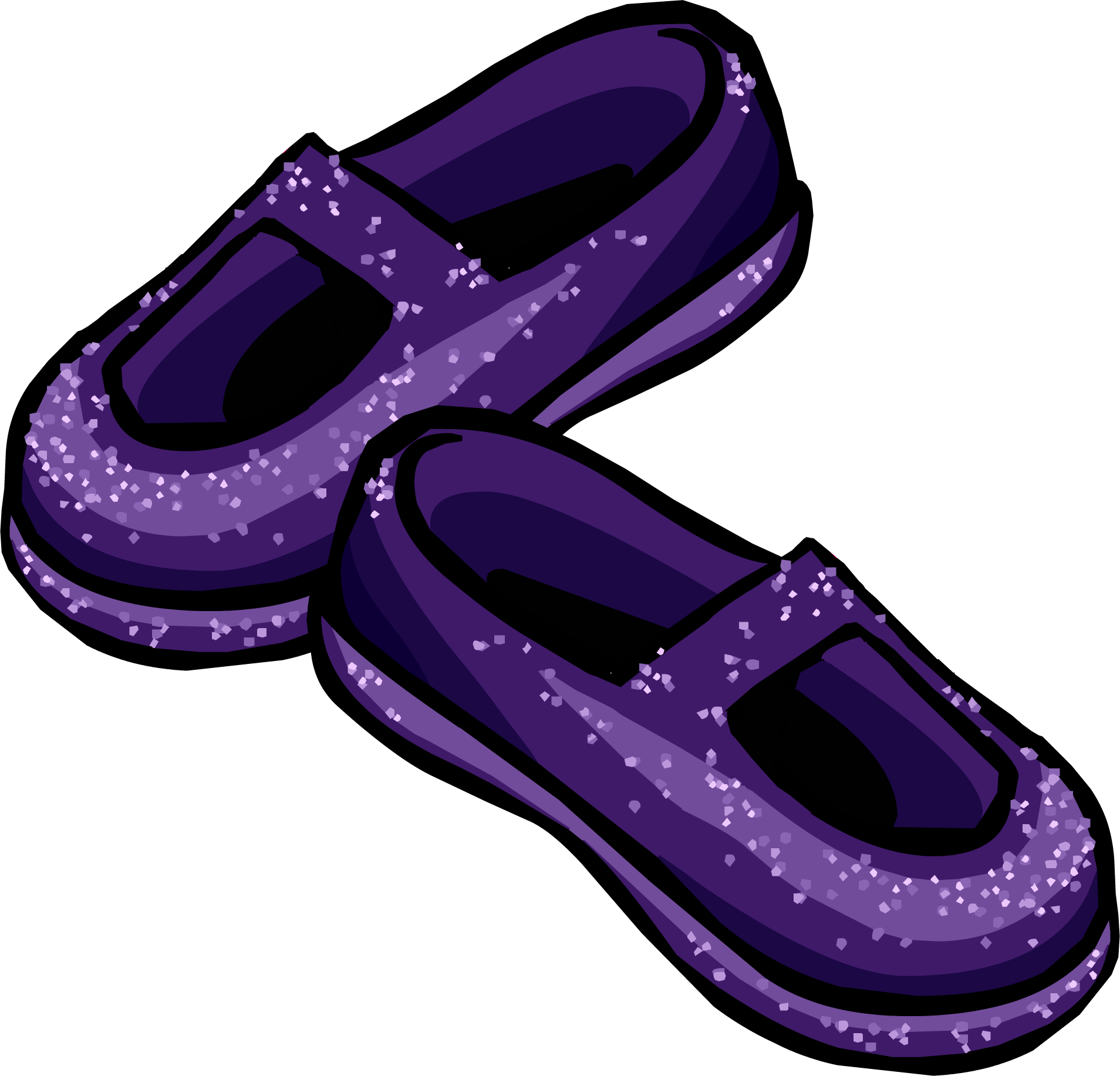 Purple Clipart Slipper - Purple Shoes Club Penguin (1908x1833)