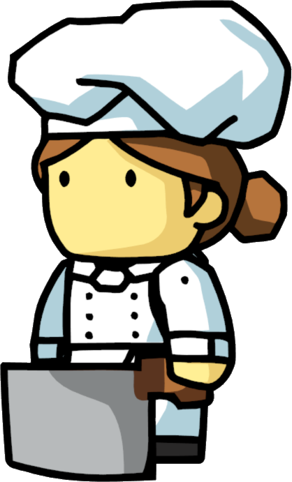 Butcher Female - Female Baker Cartoon Png (418x691)
