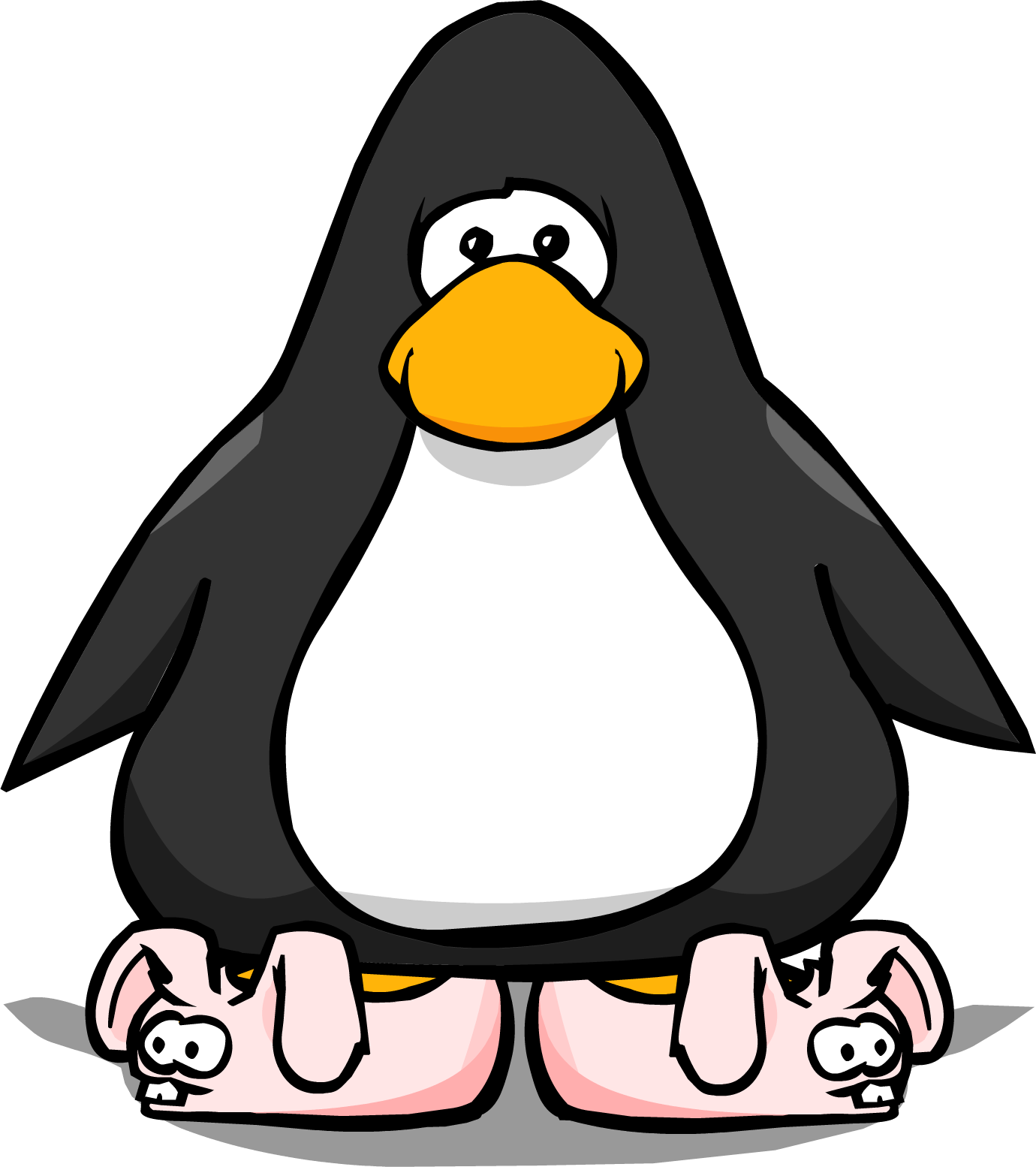 Bunny Slippers From A Player Card - Club Penguin Vampire Fangs (1415x1554)