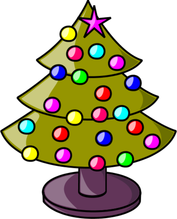Christmas Tree Clip Art Jpg (600x743)