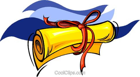 Diploma Or Certificate With Ribbon Royalty Free Vector - Clip Art (480x263)