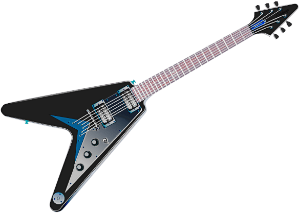 Our Strains - Epiphone Flying V Goth (600x424)