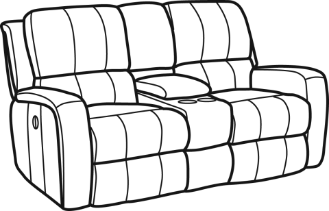 Fabric Power Reclining Loveseat With Console - Recliner (480x308)