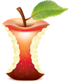 Garbage Collection - Apple Bitten Png (375x399)