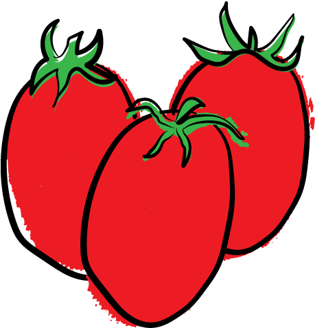 Roma Tomato Clipart (470x492)