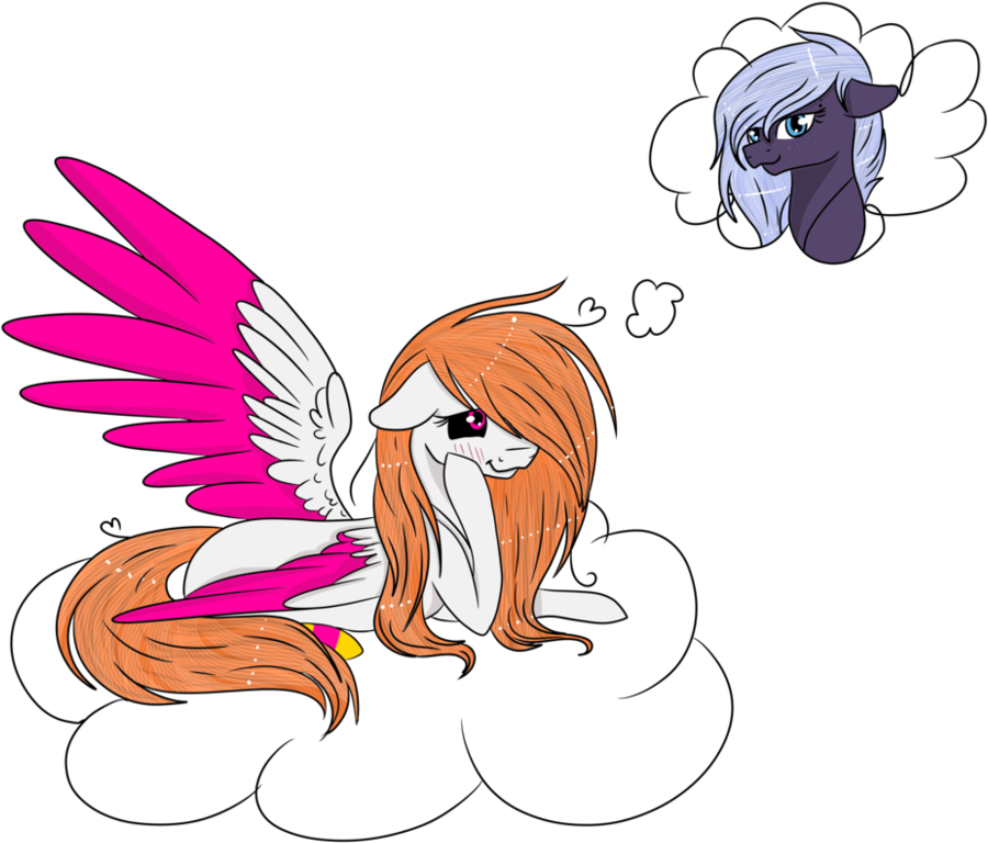 [art Trade] Thinking Of You By Leyume - Cartoon (995x802)