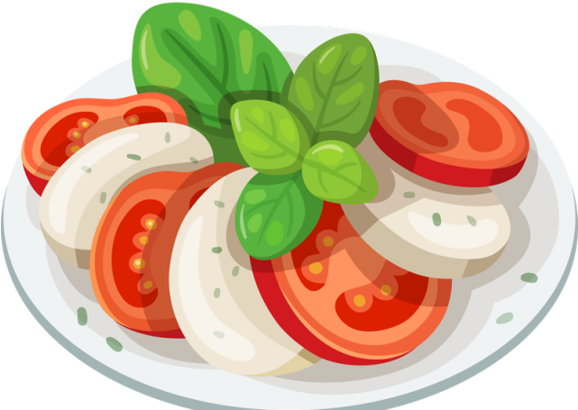 Miniature Clipart Sliced Tomato - Illustration Repas (640x480)
