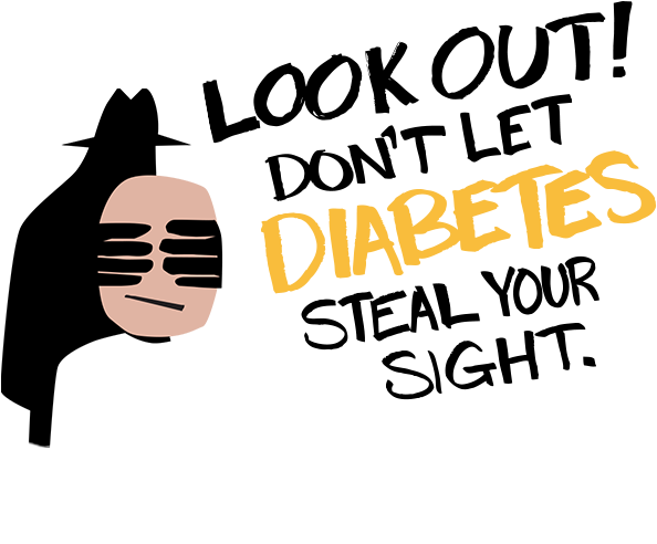 Diabetes Vision - Illustration (601x669)