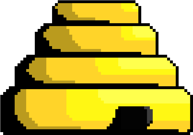 Bee Hive Pixelated - Pixel Art (800x530)