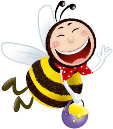 Bee Clipartbumble - Cartoon Honey (500x489)