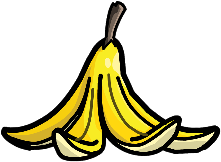 Banana Peel Clipart Transparent Png - Banana Peel Clipart (834x635)