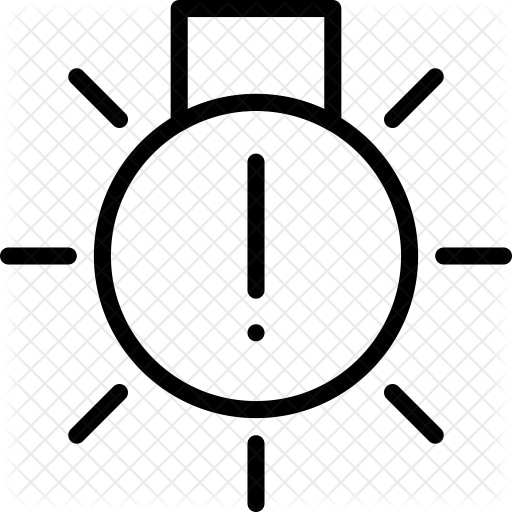 Exterior Icon - Sunny Weather Symbol Black And White (512x512)