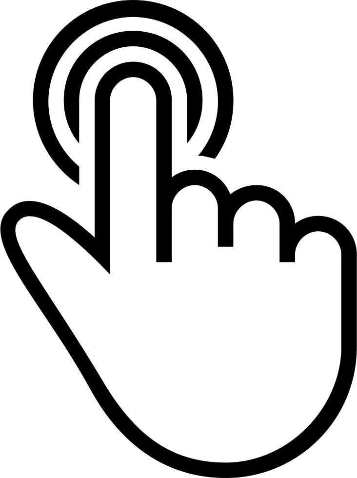 One Finger Tap Gesture Of Outlined Hand Symbol Comments - Case For Galaxy S8 Soft Tpu Protective Cover (732x980)