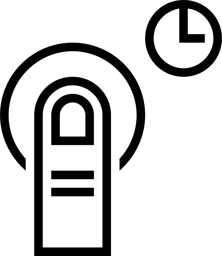 Tap Hold Symbol Of One Finger Pressuring Outline With - Symbol (850x980)