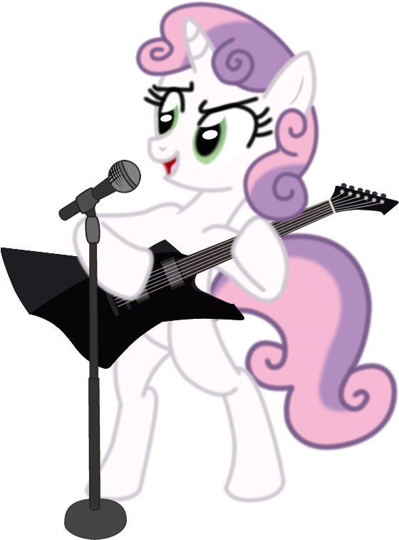 Heavy Metal Sweetie Belle By 1992zepeda - Cartoon (677x793)