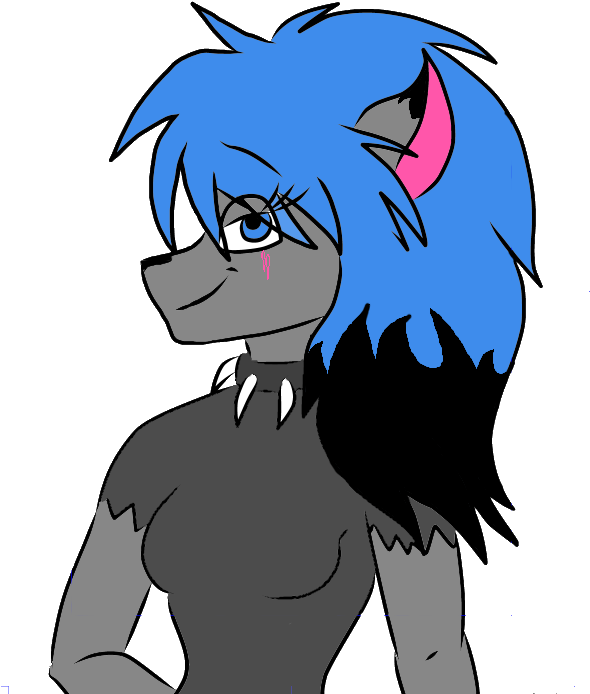 Heavy Metal Wolf Girl By Wolvie V0n D00m - Cartoon (600x705)