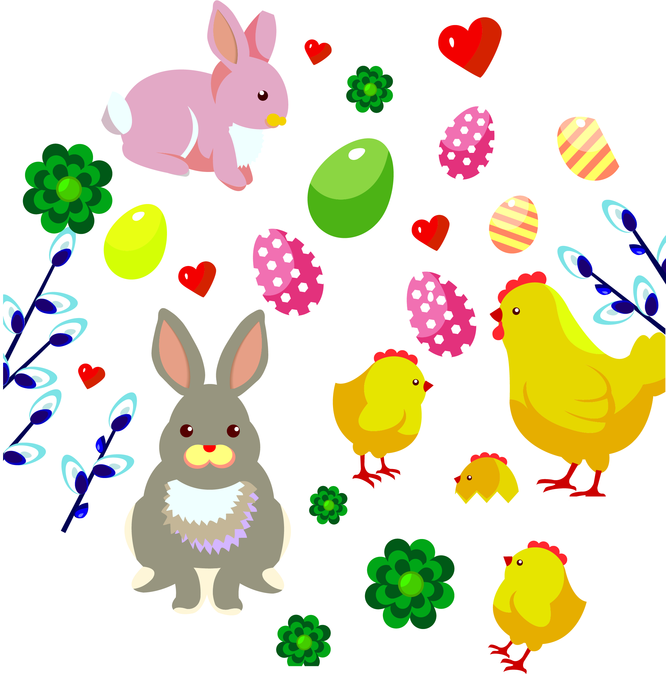 Easter Bunny Illustration - Cartoon (3508x2480)