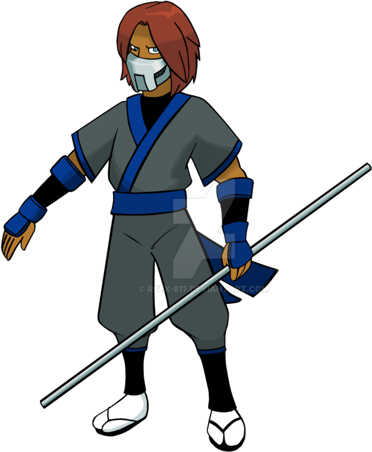 Ninja Warrior By Ryex-617 - Cartoon (845x945)