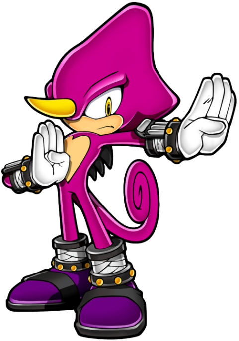 This Ninja Warrior Is Known As Espio The Chameleon - Espio The Chameleon Png (481x687)