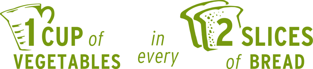 1 Cup Vegetables 2 Slices Bread Illustration - Colorfulness (1000x222)