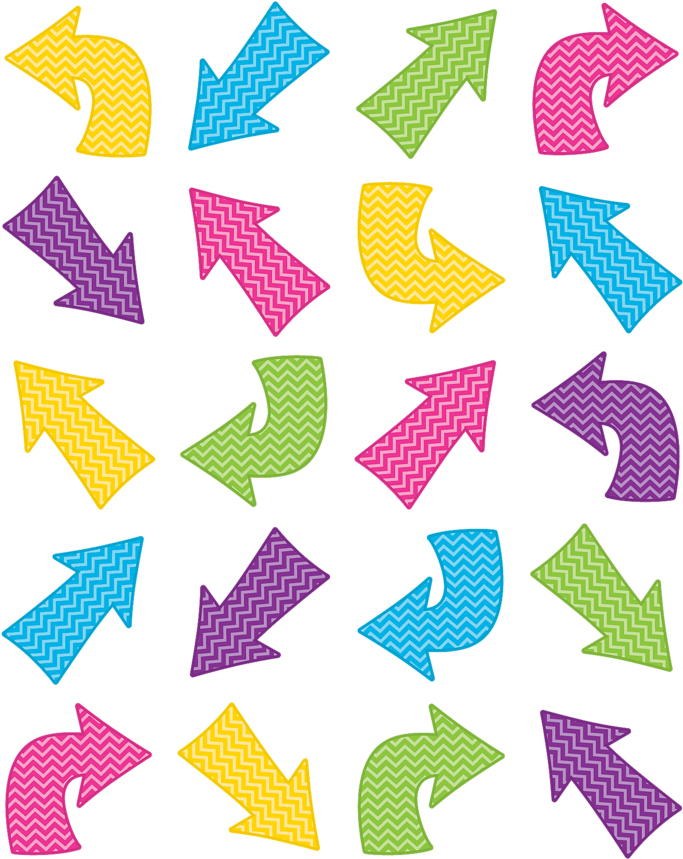 Tcr5797 Chevron Arrows Stickers Image - Teacher Created Resources Chevron Arrows Stickers Assorted (900x900)