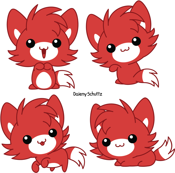 Fox Clipart Chibi - Drawing (650x641)