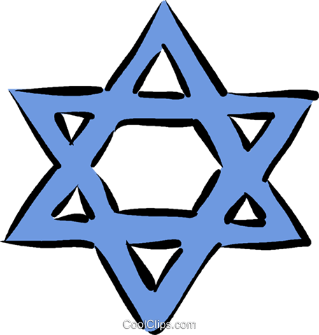 Star Of David Royalty Free Vector Clip Art Illustration - Grey Star Of David (456x480)