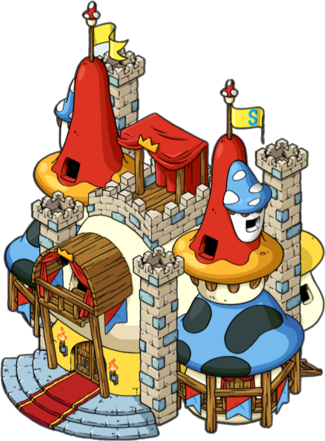 King Smurf Castle Level - Smurf Village Castle (1228x1600)